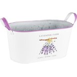 Dekoratief | Bloempot ovaal 'Lavender Farm', wit, metaal, 25x14x12cm | A230007 Dekoratief | Bloempot ovaal 'Lavender Farm', wit, metaal, 25x14x12cm | A230007
