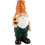 Dekoratief | Tuinkabouter staand m/zonnebloem, resina, 14x12x28cm | A230111 Dekoratief | Tuinkabouter staand m/zonnebloem, resina, 14x12x28cm | A230111
