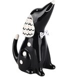 Dekoratief | Deco hond 'Fix', zwart/wit, dolomiet, 13x7x18cm | A230546 Dekoratief | Deco hond 'Fix', zwart/wit, dolomiet, 13x7x18cm | A230546
