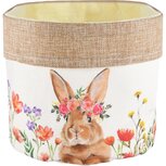 Dekoratief | Bloempot zak m/bunny, stof, 17x17x17cm | A230641 Dekoratief | Bloempot zak m/bunny, stof, 17x17x17cm | A230641