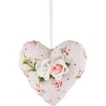 Dekoratief | Hanger hart kant m/bloem, stof, 11x5x10cm | A230656 Dekoratief | Hanger hart kant m/bloem, stof, 11x5x10cm | A230656