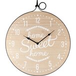 Dekoratief | Klok 'Home Sw. Home', hout/metaal, 40x47cm | A235021 Dekoratief | Klok 'Home Sw. Home', hout/metaal, 40x47cm | A235021