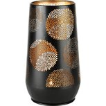 Dekoratief | Lantaarn 'Blossoms', zwart/goud, metaal, 17x17x31cm | A235393 Dekoratief | Lantaarn 'Blossoms', zwart/goud, metaal, 17x17x31cm | A235393
