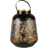 Dekoratief | Lantaarn m/oor 'Palm Paradise', metaal, 25x25x31cm | A235394 Dekoratief | Lantaarn m/oor 'Palm Paradise', metaal, 25x25x31cm | A235394