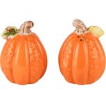 Dekoratief | Duo peper/zout pompoen, oranje, dolomiet, 12x6x9cm | A235603 Dekoratief | Duo peper/zout pompoen, oranje, dolomiet, 12x6x9cm | A235603
