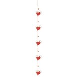 Dekoratief | Slinger m/harten, rood/wit, metaal, 100x7cm | A235666 Dekoratief | Slinger m/harten, rood/wit, metaal, 100x7cm | A235666