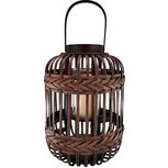 Dekoratief | Lantaarn gelijnd m/oor, naturel, wilg/glas, 25x25x34cm | A235680 Dekoratief | Lantaarn gelijnd m/oor, naturel, wilg/glas, 25x25x34cm | A235680