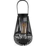 Dekoratief | Lantaarn gelijnd m/oor, zwart, wilg/glas, 26x26x40cm | A235681 Dekoratief | Lantaarn gelijnd m/oor, zwart, wilg/glas, 26x26x40cm | A235681