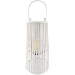 Dekoratief | Lantaarn gelijnd m/oor, wit, wilg/glas, 25x25x45cm | A235690 Dekoratief | Lantaarn gelijnd m/oor, wit, wilg/glas, 25x25x45cm | A235690