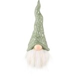 Dekoratief | Gnoom, groen/wit, keramiek/stof, 12x12x31cm | A235903 Dekoratief | Gnoom, groen/wit, keramiek/stof, 12x12x31cm | A235903