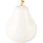 Dekoratief | Deco peer, wit/goud, porselein, 9x9x11cm | A235944 Dekoratief | Deco peer, wit/goud, porselein, 9x9x11cm | A235944