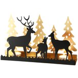Dekoratief | Theelichthouder m/herten/bomen, zwart/goud, metaal, 33x8x20cm | A238160 Dekoratief | Theelichthouder m/herten/bomen, zwart/goud, metaal, 33x8x20cm | A238160