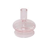 Dekoratief | Kaarsenhouder roze, glas, 10x10x11cm | A239012 Dekoratief | Kaarsenhouder roze, glas, 10x10x11cm | A239012