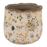 Clayre & Eef | Bloempot Binnen Beige Geel ø 14x12 cm | 6CE1610S Clayre & Eef | Bloempot Binnen Beige Geel ø 14x12 cm | 6CE1610S