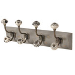 Clayre & Eef | Wandkapstok 4 haken Wit 45x10x18 cm | 6H1847 Clayre & Eef | Wandkapstok 4 haken Wit 45x10x18 cm | 6H1847