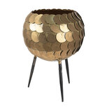 Clayre & Eef | Planthouder Goudkleurig Zwart ø 22x28 cm | 6Y5409 Clayre & Eef | Planthouder Goudkleurig Zwart ø 22x28 cm | 6Y5409