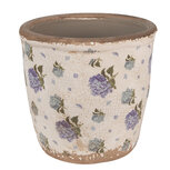 Clayre & Eef | Bloempot Binnen Beige Blauw ø 14x13 cm | 6CE1638M Clayre & Eef | Bloempot Binnen Beige Blauw ø 14x13 cm | 6CE1638M