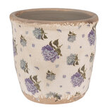 Clayre & Eef | Bloempot Binnen Beige Blauw ø 13x12 cm | 6CE1638S Clayre & Eef | Bloempot Binnen Beige Blauw ø 13x12 cm | 6CE1638S