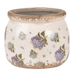 Clayre & Eef | Bloempot Binnen Beige Blauw ø 12x10 cm | 6CE1639S Clayre & Eef | Bloempot Binnen Beige Blauw ø 12x10 cm | 6CE1639S