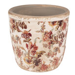 Clayre & Eef | Bloempot Binnen Beige Roze ø 13x13 cm | 6CE1649S Clayre & Eef | Bloempot Binnen Beige Roze ø 13x13 cm | 6CE1649S