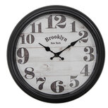 Clayre & Eef | Wandklok Zwart Beige ø 40x7 cm / 1xAA | 6KL0810 Clayre & Eef | Wandklok Zwart Beige ø 40x7 cm / 1xAA | 6KL0810