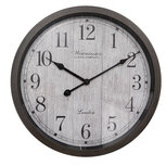 Clayre & Eef | Wandklok Bruin Grijs ø 40x4 cm / 1xAA | 6KL0811 Clayre & Eef | Wandklok Bruin Grijs ø 40x4 cm / 1xAA | 6KL0811