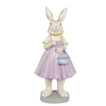 Clayre & Eef | Decoratie Konijn Bruin Paars 12x10x27 cm | 6PR4014 Clayre & Eef | Decoratie Konijn Bruin Paars 12x10x27 cm | 6PR4014