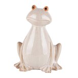 Dekoratief | Kikker 'Hugo', beige, keramiek, 11x8x15cm | A240010 Dekoratief | Kikker 'Hugo', beige, keramiek, 11x8x15cm | A240010