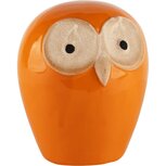 Dekoratief | Uil 'Hector', oranje, porselein, 11x11x14cm | A240024 Dekoratief | Uil 'Hector', oranje, porselein, 11x11x14cm | A240024