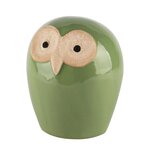 Dekoratief | Uil 'Hector', groen, porselein, 10x9x12cm | A240025 Dekoratief | Uil 'Hector', groen, porselein, 10x9x12cm | A240025