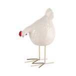 Dekoratief | Kippetje staand wit/goud, metaal/porselein, 10x6x14cm | A240160 Dekoratief | Kippetje staand wit/goud, metaal/porselein, 10x6x14cm | A240160