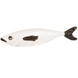 Dekoratief | Vis lang, wit/zwart, keramiek, 24x4x7cm | A240425 Dekoratief | Vis lang, wit/zwart, keramiek, 24x4x7cm | A240425