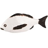 Dekoratief | Vis wit/zwart, keramiek, 23x5x8cm | A240426 Dekoratief | Vis wit/zwart, keramiek, 23x5x8cm | A240426
