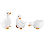 Dekoratief | Deco eendje wit, resina, 7x9x13cm, set van 3 stuks | A240455 Dekoratief | Deco eendje wit, resina, 7x9x13cm, set van 3 stuks | A240455