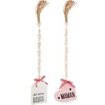 Dekoratief | Hanger 'Je t'aime Maman', hout, 8x8x30cm | A240514 Dekoratief | Hanger 'Je t'aime Maman', hout, 8x8x30cm | A240514