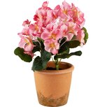 Dekoratief | Bloempot m/roze bloemen, PVC, 15x15x23cm | A240580 Dekoratief | Bloempot m/roze bloemen, PVC, 15x15x23cm | A240580