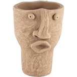 Dekoratief | Bloempot man, bruin, cement, 17x15x20cm | A240785 Dekoratief | Bloempot man, bruin, cement, 17x15x20cm | A240785