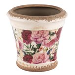 Dekoratief | Bloempot 'Romantic Flowers', keramiek, 13x13x13cm | A240843 Dekoratief | Bloempot 'Romantic Flowers', keramiek, 13x13x13cm | A240843