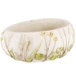 Dekoratief | Bloempot ei m/bloemen, grijs/groen, cement, 22x16x10cm | A240862 Dekoratief | Bloempot ei m/bloemen, grijs/groen, cement, 22x16x10cm | A240862