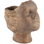 Dekoratief | Bloempot vrouwenhoofd, brons, grijs, cement, 19x15x19cm | A240872 Dekoratief | Bloempot vrouwenhoofd, brons, grijs, cement, 19x15x19cm | A240872