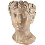 Dekoratief | Bloempot hoofd 'Caesar', grijs, magnesium, 23x22x31cm | A240916 Dekoratief | Bloempot hoofd 'Caesar', grijs, magnesium, 23x22x31cm | A240916