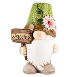 Dekoratief | Gnoom m/bloempot op hoofd, TC, 16x12x23cm | A240922 Dekoratief | Gnoom m/bloempot op hoofd, TC, 16x12x23cm | A240922