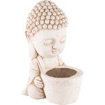 Dekoratief | Boedha m/Bloempot, wit, magnesium, 25x22x35cm | A240929 Dekoratief | Boedha m/Bloempot, wit, magnesium, 25x22x35cm | A240929