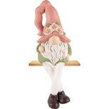 Dekoratief | Gnoom zittend m/hangbenen, roze/groen, TC, 8x7x13cm | A240939 Dekoratief | Gnoom zittend m/hangbenen, roze/groen, TC, 8x7x13cm | A240939