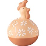 Dekoratief | Kip m/bloemen, naturel/wit, TC, 14x13x19cm | A240942 Dekoratief | Kip m/bloemen, naturel/wit, TC, 14x13x19cm | A240942