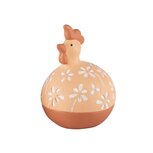 Dekoratief | Kip m/bloemen, naturel/wit, TC, 10x10x13cm | A240943 Dekoratief | Kip m/bloemen, naturel/wit, TC, 10x10x13cm | A240943