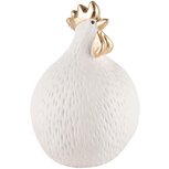 Dekoratief | Kip m/bloemen, wit/goud, TC, 14x13x21cm | A240948 Dekoratief | Kip m/bloemen, wit/goud, TC, 14x13x21cm | A240948