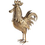 Dekoratief | Haan op voet, goud, metaal, 36x13x49cm | A240981 Dekoratief | Haan op voet, goud, metaal, 36x13x49cm | A240981