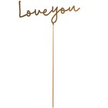 Dekoratief | Prikker 'Love You', brons, metaal, 20x1x34cm | A240988 Dekoratief | Prikker 'Love You', brons, metaal, 20x1x34cm | A240988