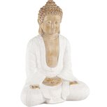 Dekoratief | Boedha zittend, wit/goud, resina, 15x9x21cm | A240102 Dekoratief | Boedha zittend, wit/goud, resina, 15x9x21cm | A240102